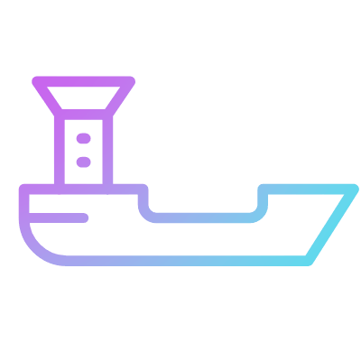 Cargo ship, Animated Icon, Gradient