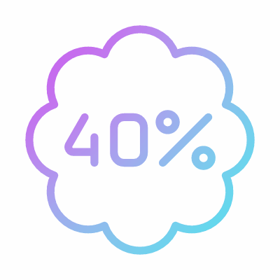 Sale 40%, Animated Icon, Gradient