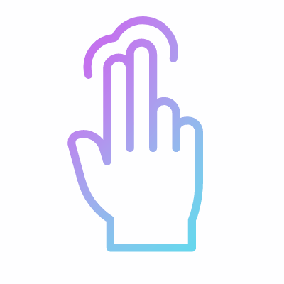 Tapping fingers, Animated Icon, Gradient
