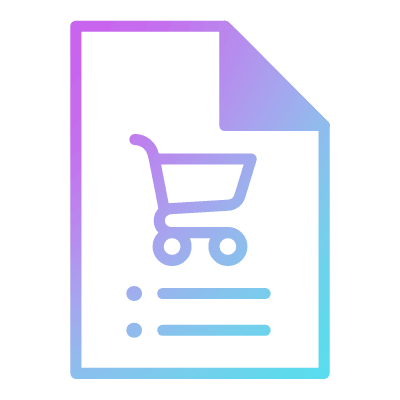 Purchase order, Animated Icon, Gradient