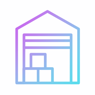 Open warehouse, Animated Icon, Gradient