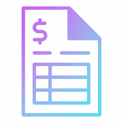 Invoice, Animated Icon, Gradient