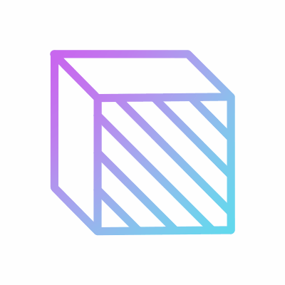 Front 3D, Animated Icon, Gradient