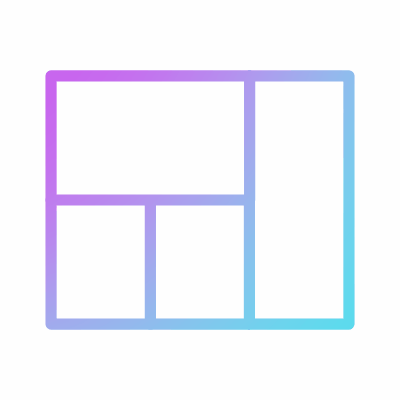 Page view quilt, Animated Icon, Gradient