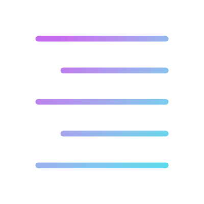 Align text right, Animated Icon, Gradient
