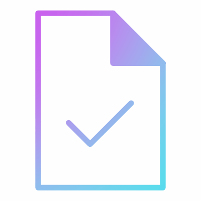 Approved document, Animated Icon, Gradient