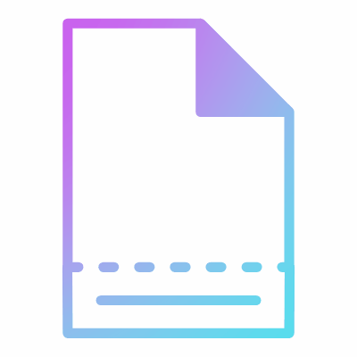 Footer, Animated Icon, Gradient