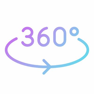 360 view, Animated Icon, Gradient