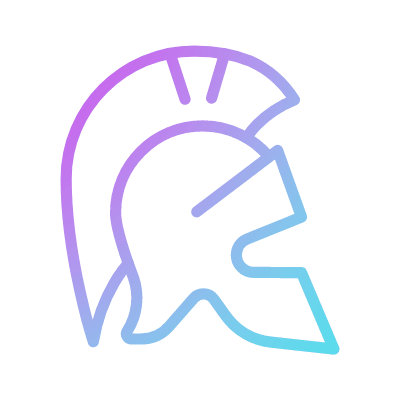 Greek helmet, Animated Icon, Gradient