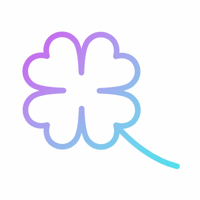Four-leaf clover, Animated Icon, Gradient