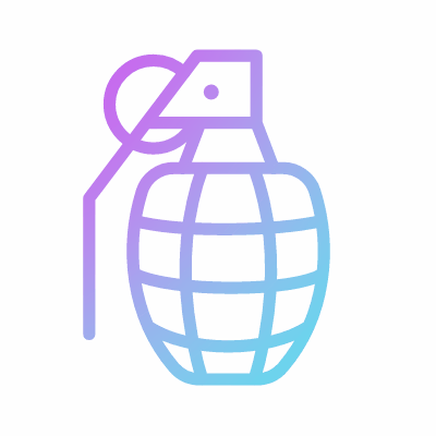 Grenade, Animated Icon, Gradient