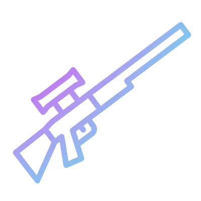 Sniper Rifle, Animated Icon, Gradient
