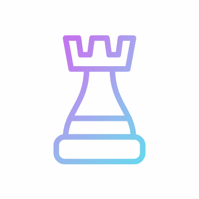 Chess rook, Animated Icon, Gradient