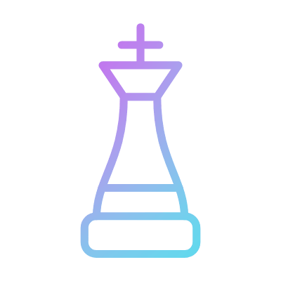 Chess king, Animated Icon, Gradient