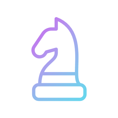 Chess knight, Animated Icon, Gradient