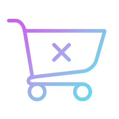 Shopping trolley error, Animated Icon, Gradient