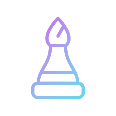 Chess bishop, Animated Icon, Gradient