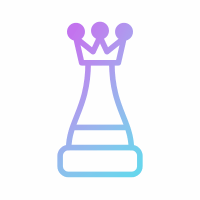 Chess queen, Animated Icon, Gradient