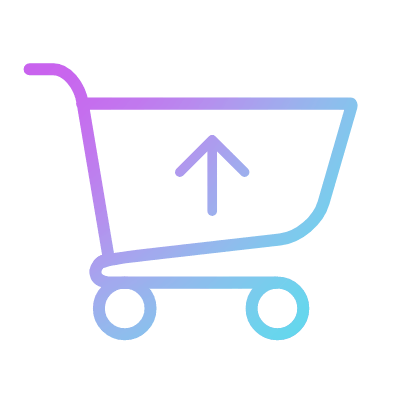 Trolley arrow up, Animated Icon, Gradient