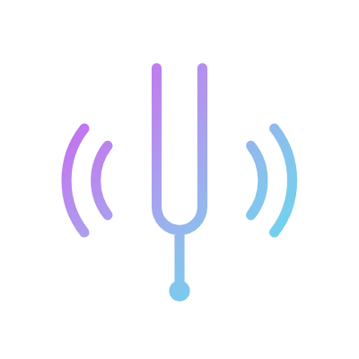 Tuning fork, Animated Icon, Gradient