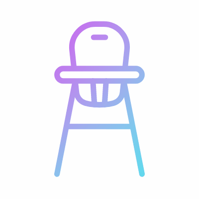 Baby chair, Animated Icon, Gradient