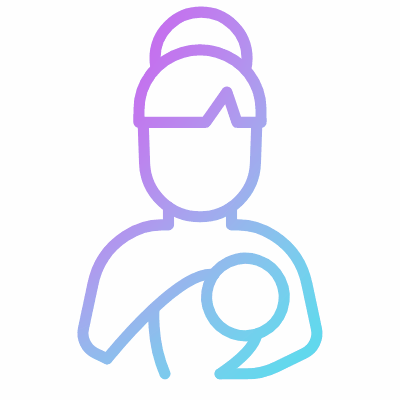 Breastfeeding, Animated Icon, Gradient