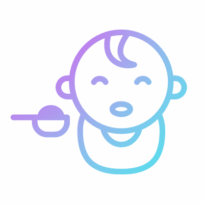Feeding a baby, Animated Icon, Gradient