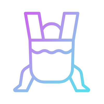 Baby sling, Animated Icon, Gradient