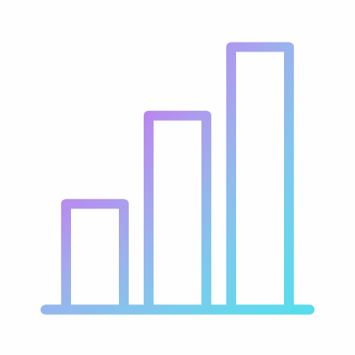 Growth chart, Animated Icon, Gradient