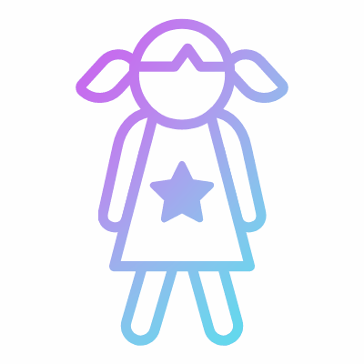 Baby doll, Animated Icon, Gradient