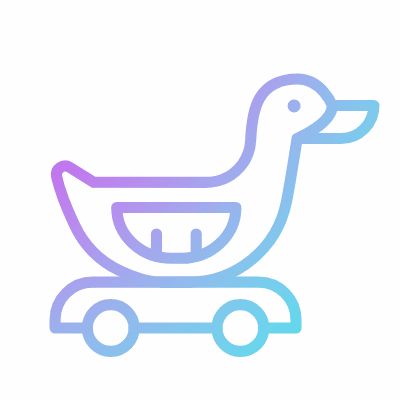 Duck toy, Animated Icon, Gradient