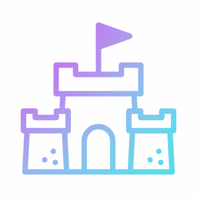 Castle, Animated Icon, Gradient