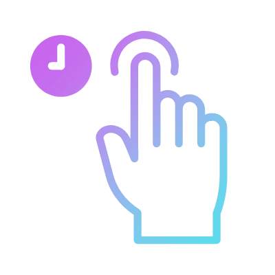 Tap & Hold, Animated Icon, Gradient