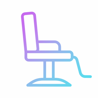 Barber chair, Animated Icon, Gradient