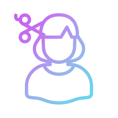 Haircut, Animated Icon, Gradient