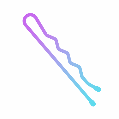 Bobby pin, Animated Icon, Gradient