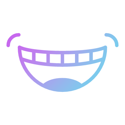 Smiling mouth, Animated Icon, Gradient