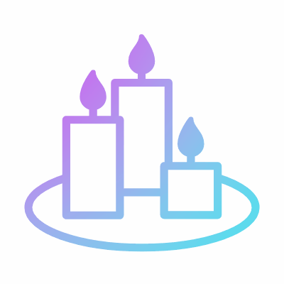 Spa candle, Animated Icon, Gradient
