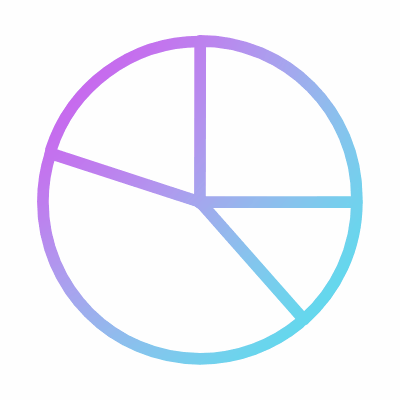 Pie Chart, Animated Icon, Gradient
