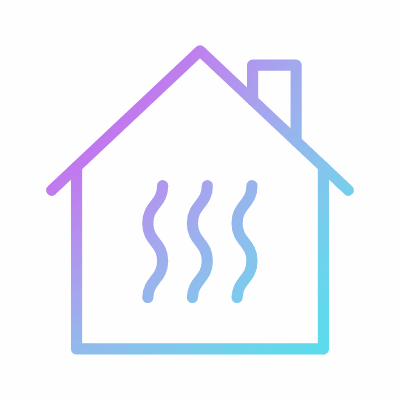 Heating room, Animated Icon, Gradient