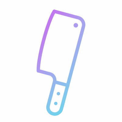 Cleaver knife, Animated Icon, Gradient