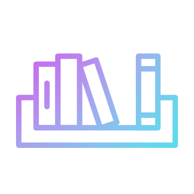 Book shelf, Animated Icon, Gradient