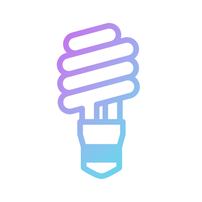Spiral bulb, Animated Icon, Gradient