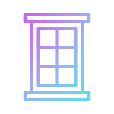 Open window, Animated Icon, Gradient