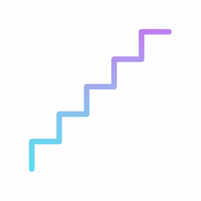 Automatic stairs, Animated Icon, Gradient