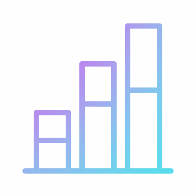 Double bar chart, Animated Icon, Gradient