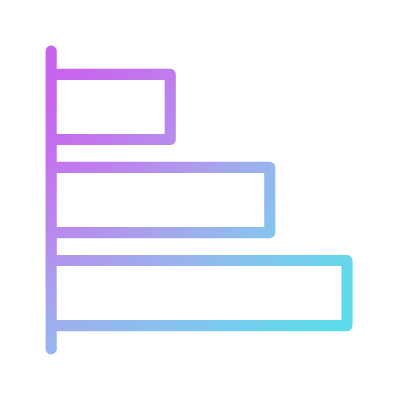 Vertical chart, Animated Icon, Gradient