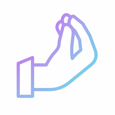 Pinecone hand, Animated Icon, Gradient