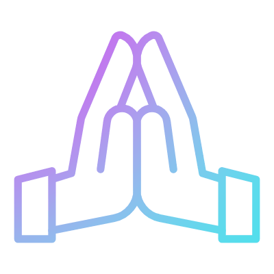 Pray hands, Animated Icon, Gradient