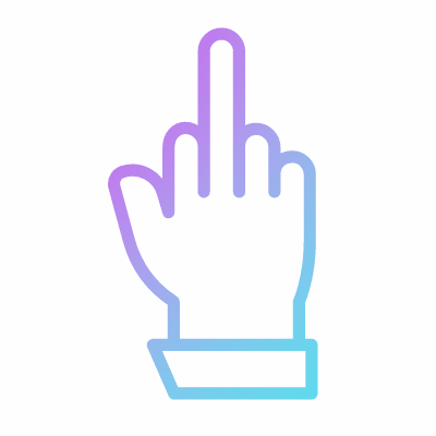 Middle finger, Animated Icon, Gradient